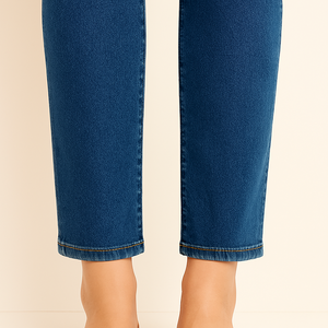 T-shirt polo en coton et bambou uni pour femme avec pantalon bleu classique – Vêtement d'été à séchage rapide fabriqué au Pakistan - Product Image 4