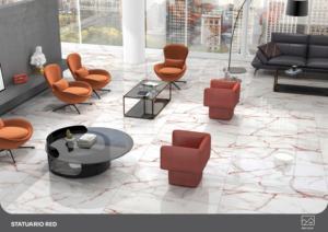 Carreaux de porcelaine brillants de qualité export, format 600x1200, grand format, pour sols et murs, décoration intérieure moderne - Product Image 4