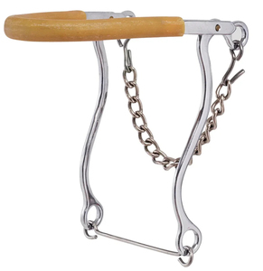 Mors mécanique Hackamore en acier inoxydable à bouche lisse, motif floral, poli miroir, équipement d'entraînement équin, outil durable - Product Image 5