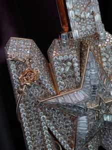 จี้ตัวอักษรฮิปฮอปเงินแท้ 925 ประดับเพชรโมอิสซาไนต์ พร้อมสร้อยคิวบาลิงค์สำหรับผู้ชาย ดีไซน์เฉพาะตัว - Product Image 2