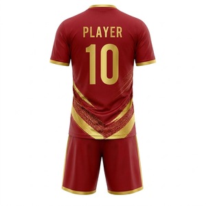 Conjunto de Uniforme de Fútbol Personalizado en Negro para Hombre, Sublimado, Transpirable, de Secado Rápido, para Entrenamiento, con Pantalones Cortos - Product Image 4