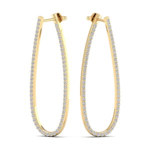 REYES, nuevo diseño, pendientes colgantes de oro rosa de 14 quilates con corte redondo de 1,8 quilates, pendientes de moissanita para mujer, regalo perfecto de aniversario, joyería fina - Product Image 6