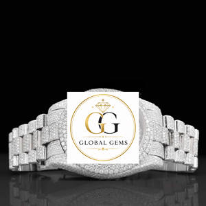 นาฬิกาข้อมือเพชรขาวแบบ Iced Out ขายดีที่สุด หน้าปัดทอง ดีไซน์โดดเด่น สำหรับแฟชั่นทันสมัย ขายส่ง - Product Image 3