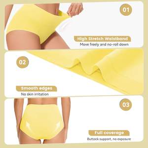 Culotte taille haute moderne pour femme, douce au toucher, en coton extensible, respirante, avec soutien délicat et couvrance intégrale, idéale pour le quotidien. - Product Image 5