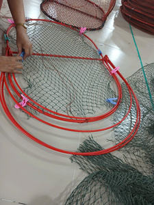 High Quality High Strength Foldable Double Knot Galvanized Steel & PE Net Squid Trap Net Cage for Octopus and <b>Lobster</b> Fishing - Product Image 4