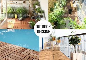 Dalles de terrasse en bois d'acacia à emboîtement, imperméables, pour terrasse extérieure - Product Image 4