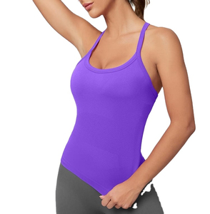 Camiseta sin mangas informal de verano para mujer con logotipo personalizado en la parte delantera, transpirable, de poliéster/algodón, con cuello redondo, para hacer ejercicio. - Product Image 1