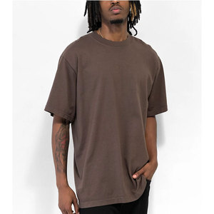 T-shirt en coton épais et robuste, style Shaka Wear, col montant, streetwear, prix d'usine, hip-hop, marque privée - Product Image 4