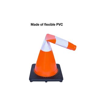 Cono Stradale Riflettente in PVC da 29 Pollici, 252 Coni con Base Quadrata da 14 Pollici, Bande Riflettenti ad Alta Intensità per Clima Caldo e Freddo TMG TC29 - Product Image 2