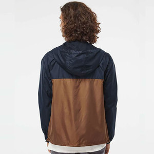 Veste coupe-vent à capuche pour homme, color-block, respirante, en polyester, décontractée, pour le printemps - Product Image 3