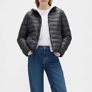 Custom Women's Lightweight Bubble Black Puffer Jacket <b>Winter</b> <b>Quilted</b> Nylon Coat Custom Logo Fashion Outerwear - Product Image 4