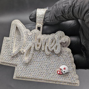 Pendentif Moissanite Denver Iced Out, Bijou de Luxe Hip Hop, Collier Personnalisé pour Homme - Product Image 6