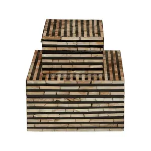 Elegant Natural Mother of Pearl (MOP) Inlaid Wood Jewelry Box Modern Design Storage for Rings <b>Earrings</b> & Keepsakes - Product Image 4