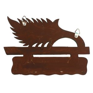 Mor Pankhi Wooden <b>Key</b> <b>Holder</b> with 4 Hooks for Home and Office Decor 9 X 6 Inches by JaipurCrafts - Product Image 2
