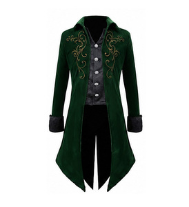 Adult Costume Halloween Medieval Tailcoat Victorian Steampunk Pirate <b>Prince</b> Gothic Renaissance Fantasy <b>Coat</b> 100% Polyester - Product Image 1