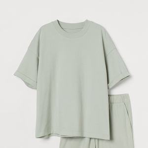 Conjunto de pijama de algodón suave tejido a medida al por mayor para mujer, camisa de manga larga y pantalones cortos, conjunto de pantalones cortos y camisa personalizados - Product Image 5