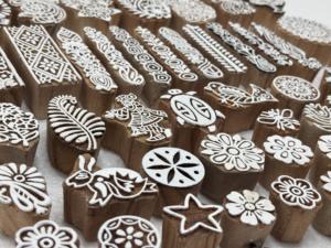 ชุดบล็อกไม้แกะสลักทำมือ พร้อมตราประทับงานฝีมือแบบดั้งเดิมสำหรับงานสิ่งทอและศิลปะเฮนน่า - Product Image 2