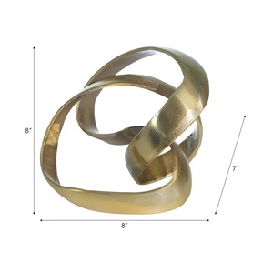 Excellent Quality Aluminum <b>Metal</b> Unique Shape Gold Plated Modern Sculptures From India Fancy Style Hot Selling - Product Image 1
