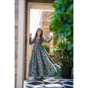 ชุด anarkali พิมพ์ลายดิจิตอล Nikita - Product Image 4