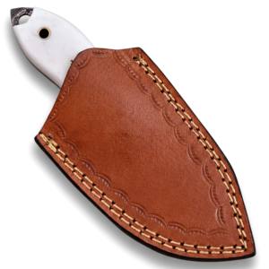 Couteau de survie et de chasse de haute qualité avec manche en bois original, en acier Damas, petit format, personnalisable pour le camping et la randonnée en extérieur - Product Image 4