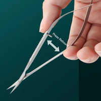 Pince à cuticules en acier inoxydable, ciseaux de manucure droits pour éliminer les peaux mortes, ciseaux à sourcils, outils de beauté
