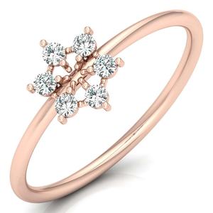 9K 18K แหวนหมั้นเพชรทองสำหรับผู้ใหญ่แหวนตัดเพชรที่ยอดเยี่ยมทำด้วยมือเครื่องประดับประจำวันเกิด - Product Image 3