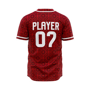 <b>Custom</b> Printed Men's Summer/Winter High Quality Baseball <b>Softball</b> Jerseys Short Sleeve Breathable Quick Dry 100% Polyester - Product Image 6