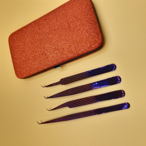 Pince à cils droite en acier inoxydable pour extensions de cils, outil professionnel pour extensions de cils - Product Image 3