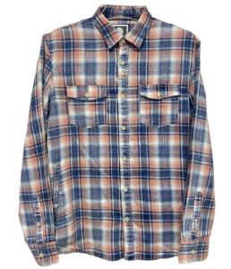 เสื้อเชิ้ตแขนยาวผ้าฝ้าย100% ผู้ชายระบายอากาศได้ดีสีพื้นป้องกันริ้วรอยผ้าครามปักลายแฟชั่นย้อมสี - Product Image 1