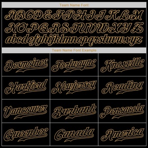 Camiseta de Béisbol Auténtica Antibacteriana Personalizada en Negro y Dorado Antiguo, OMMiZ Botton USA, Sublimación Térmica, Camiseta de Béisbol Retro para Hombre - Product Image 6