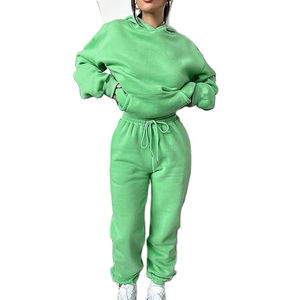 Survêtement pour femmes de qualité supérieure, logo imprimé DTG personnalisé, 100% coton, poids lourd 400 GSM, survêtements surdimensionnés pour femmes - Product Image 3