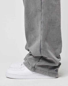 Pantalones de lona con lavado ácido, OEM al por mayor, de cintura alta, holgados, ligeros para hombre, con forro polar ecológico - Product Image 5