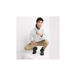 Sudadera con capucha blanca lisa para hombre, estilo casual, con bolsillo frontal - Product Image 6