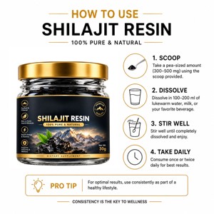 OEM Himalayan <b>Shilajit</b> Resin 30g 100% Pure <b>Natural</b> <b>Shilajit</b> Resin with 82% Fulvic Acid and Trace Minerals for Energy Support - Product Image 3