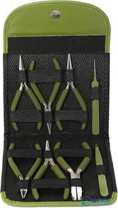 Stainless Steel Fashion Color <b>Pliers</b> <b>Set</b> Eight Slimline Tools Olive Clutch for Jewelry Making Necklaces Bracelets Earrings - Product Image 4