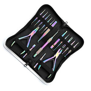 Kit d'outils professionnels pour extensions de cheveux : pinces en acier inoxydable, clips, outils de séparation pour l'installation et le retrait des extensions capillaires - Product Image 4