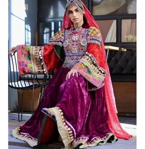 Robes Salwar Kameez Afghanes Respirantes, Design Ethnique Tribal, Tissu Mousseline, Longueur Maxi, Ensembles Traditionnels Culturels Spéciaux - Product Image 5