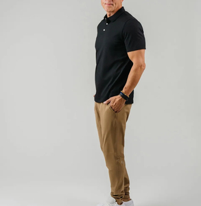 Camiseta Polo Clásica para Hombre, Corte Regular, Color Sólido, Transpirable, Camiseta Polo de Golf, Venta al por Mayor, OEM, ODM, Camisetas Polo Premium - Product Image 5