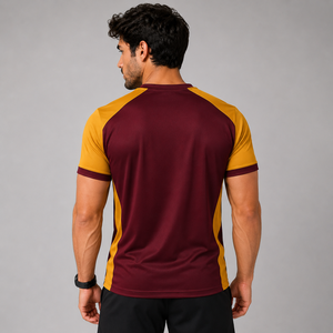 T-shirt de sport pour homme 100% polyester, t-shirt de fitness pour homme, t-shirt ajusté pour homme, t-shirt de course à col rond pour homme - Product Image 2