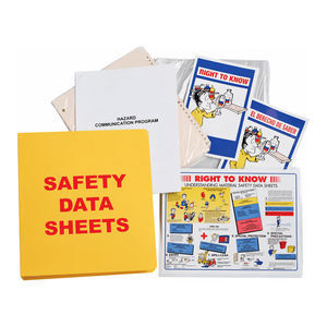Classeur MSDS Brady de 1,5 pouce avec couverture à insertion pour documents de sécurité en laboratoire - Product Image 1