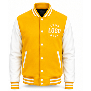 Fabricant professionnel de vestes varsity sur mesure, prix de gros abordable, couleur unie, vêtements d'hiver pour hommes, vestes varsity pour hommes - Product Image 1