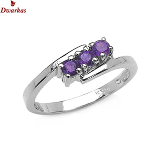Bague élégante et tendance en argent sterling 925 avec améthyste, pour femme, cadeau de mode, en stock. - Product Image 5