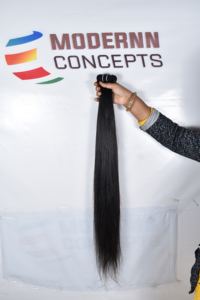 Extensions de cheveux humains indiens vierges bruts, lisses, en gros, non traités chimiquement, cuticules alignées, noirs, à ondulations profondes - Product Image 3