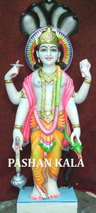 Statue de Vishnu en marbre de Makrana - Product Image 2