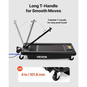 Vasca di raccolta olio mobile da 65 litri con pompa elettrica, tubo da 2,2 m, maniglia pieghevole - Attrezzatura per la cura dell'auto a basso profilo con protezione dalle perdite - Product Image 5