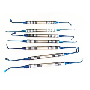 Kit de Herramientas Ergonómicas de Acero Inoxidable de 7 Piezas para Levantamiento de Senos en Implantes Dentales, para Aplicaciones Manuales de Limpieza y Relleno - Product Image 2