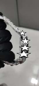 Montre mécanique de luxe sport entièrement sertie de diamants Moissanite VVS1, cadran chronographe pour mouvement, bracelet en acier inoxydable 20 mm - Product Image 2