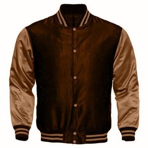 OEM High Quality Men's Satin Varsity <b>Jacket</b> High-Street XL Size Stand Collar <b>Corduroy</b> Cotton Filling Light Bulk Supply Winter - Product Image 1