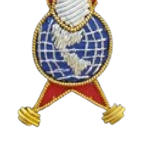 Patch brodé sur mesure de luxe, fait main, en fil de bullion 3D, avec logo cousu, pour insignes maçonniques - Product Image 3