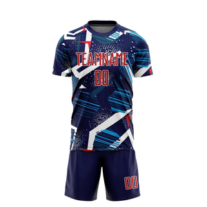 Uniforme de Fútbol Transpirable de Alto Rendimiento, 100% Poliéster, Jersey y Pantalones Cortos Deportivos Diseñados para Práctica Diaria y Torneos - Product Image 1